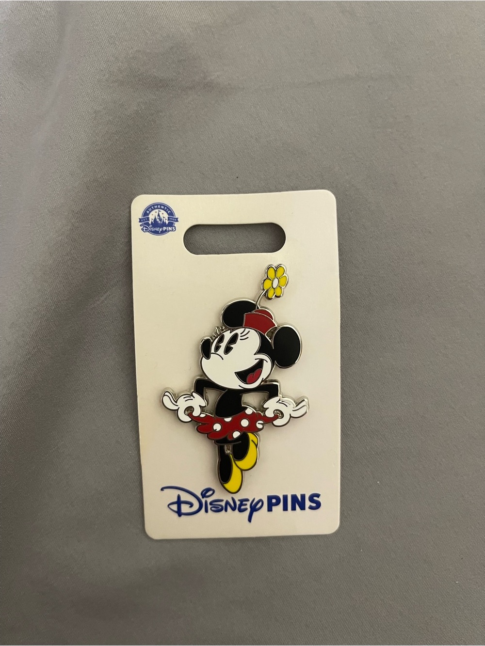 Disney Minnie Mouse Enamel Pin in Red, Yellow, Black